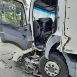 Koszmarne zderzenie dwóch ciężarówek na drodze krajowej nr 92 [FOTO]